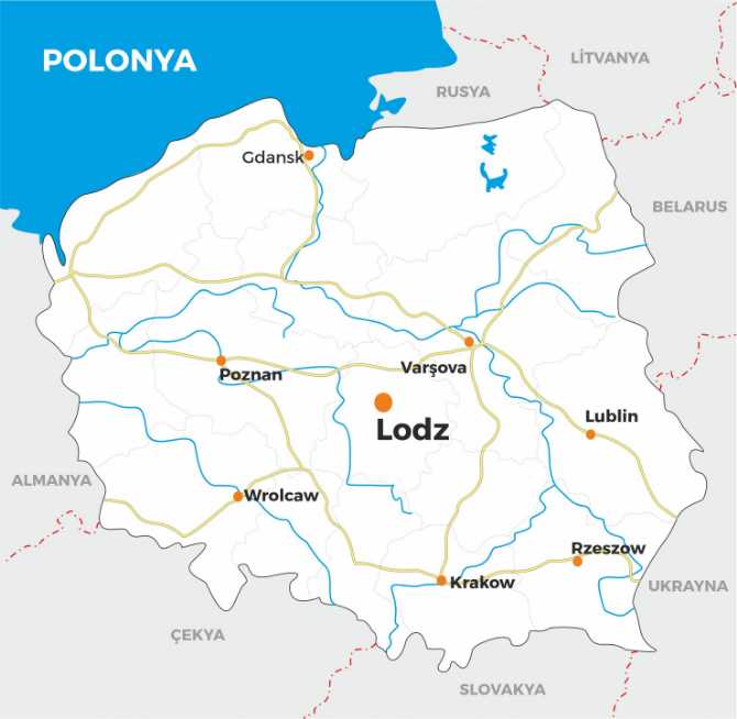 Lodz haritası