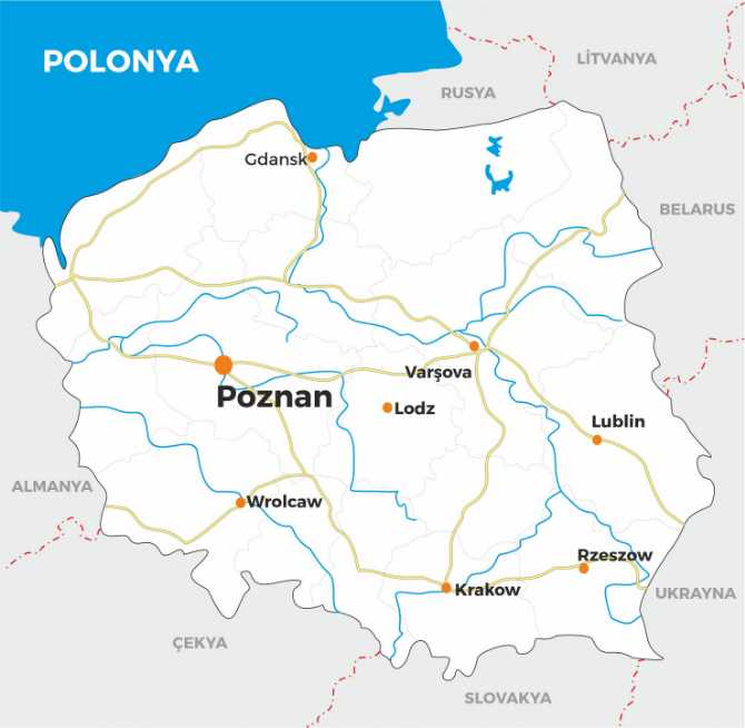 Poznan haritası